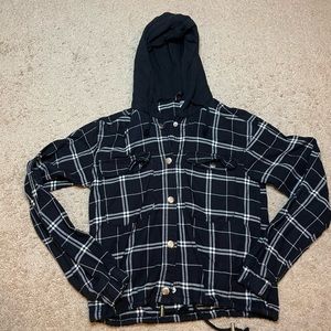 Black and White Flannel Jacket